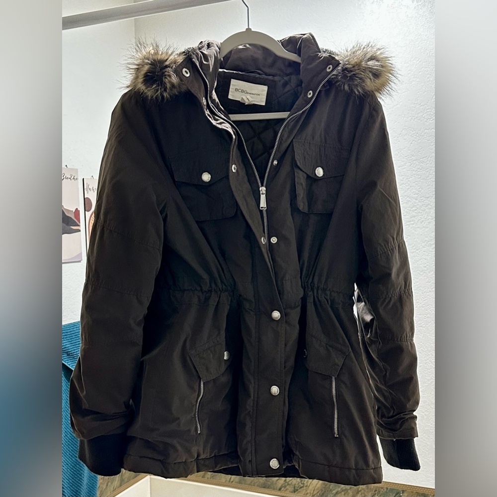 Olive green BCBGeneration Puffer Coat size XL